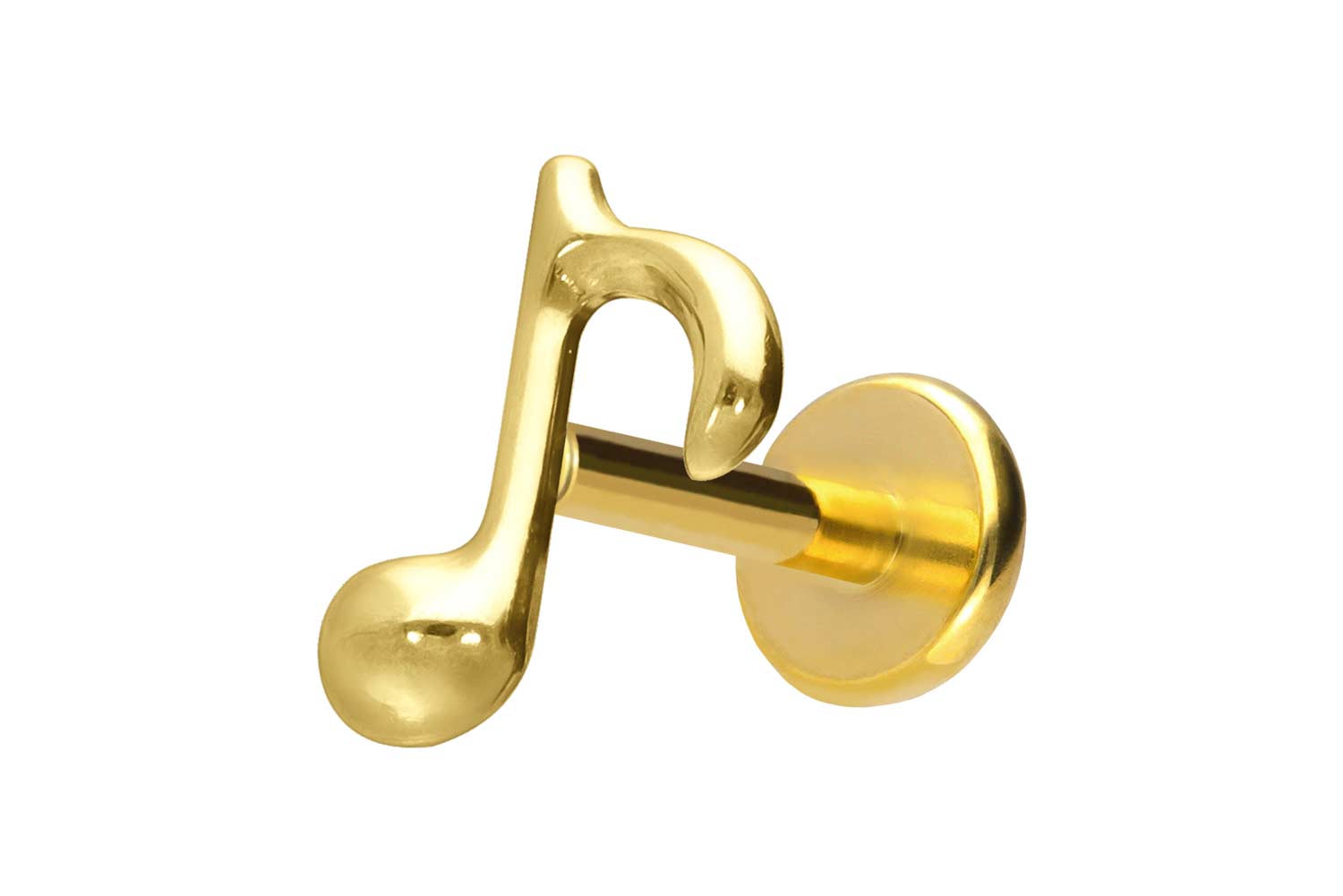 Titan Labret Piercing mit Push Fit ACHTELNOTE